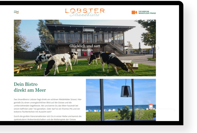 Webdesign-Relaunch Strandbistro Lobster