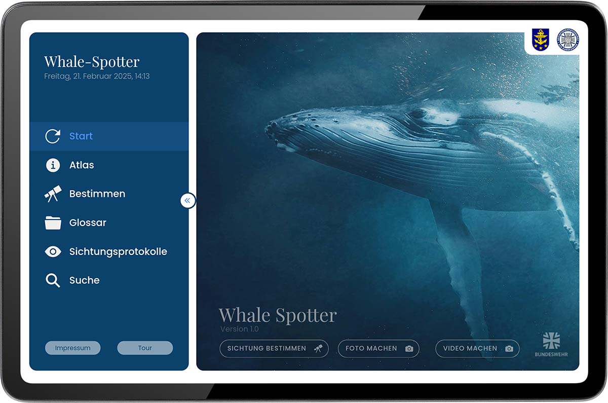 App-Entwicklung für die Marine 1 Whale-Spotter App