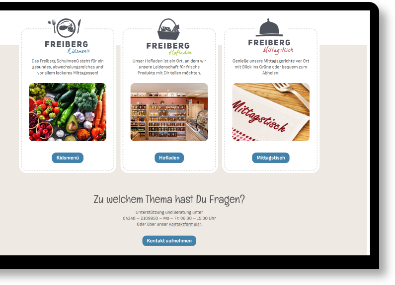 Relaunch Hofladen Freiberg: Webdesign Agentur mediendiele